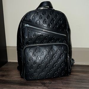 GLAMAHOLIC MONOGRAM UNISEX BACKPACK BLACK